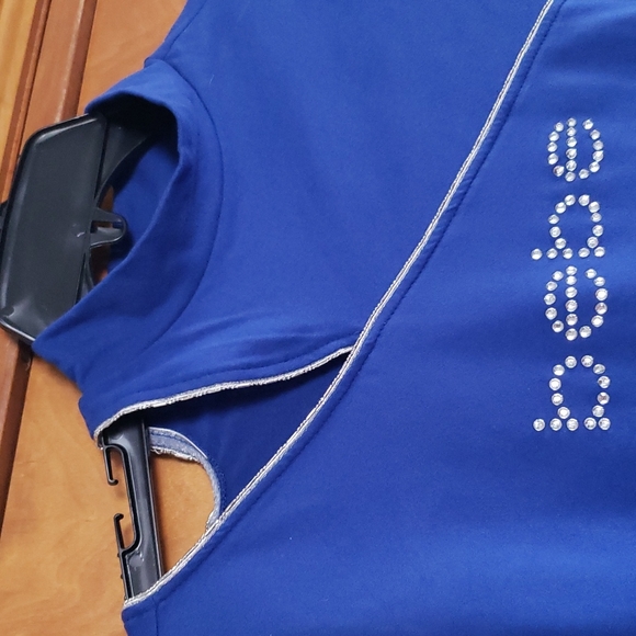 Bebe Rhinestone Logo Long Sleeve Top - Picture 5 of 8